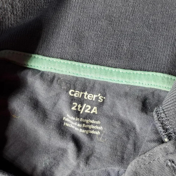 Carter's Toddler Boy Blue Anchor Polo Shirt Size 2T 100% Cotton EUC - Picture 3 of 10